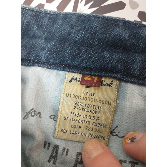 7 for all Mankind A Pocket low rise bootcut medium dark wash jeans, wome… - Picture 8 of 13